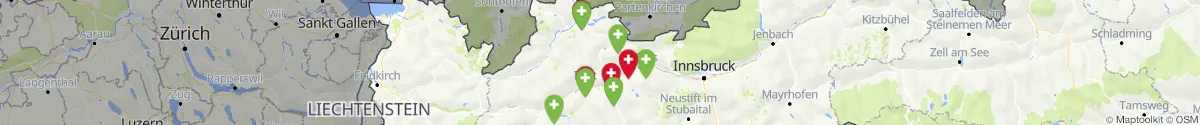 Map view for Pharmacies emergency services nearby Pinswang (Reutte, Tirol)